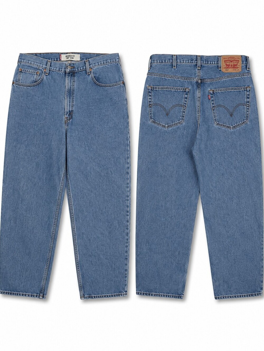 Levi's 550 Relaxed Fit Jeans Men's 40x30 Blue Denim Tapered Leg 100% Cotton.